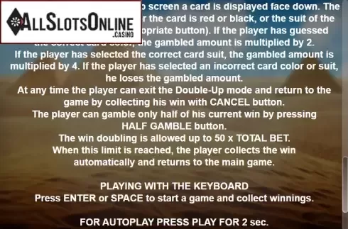 Paytable 4. Full Of Treasures from Casino Technology