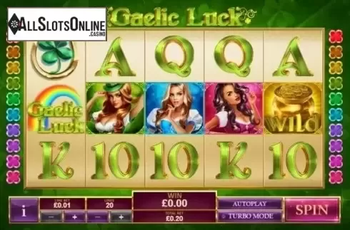 Reel Screen. Gaelic Luck from Playtech