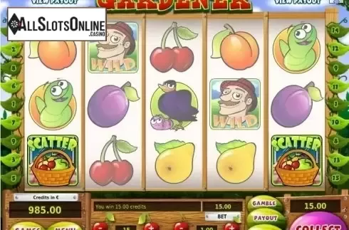 Scatter screen. Gardener from Tom Horn Gaming