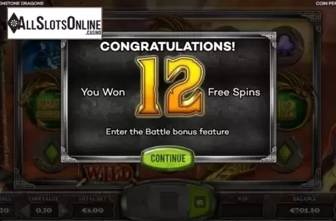 Free Spins Triggered. Gemstone Dragons from Leander Games