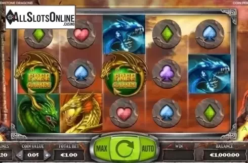 Reel Screen. Gemstone Dragons from Leander Games