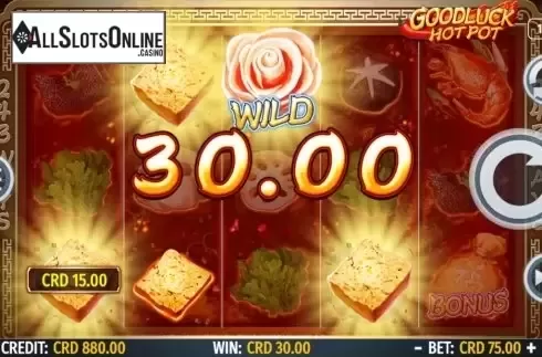 Win Screen . Goodluck Hot Pot from Octavian Gaming