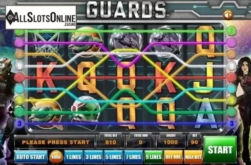 Reels screen. Guards from GameX