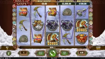 Hall of Gods slot screenshot 3