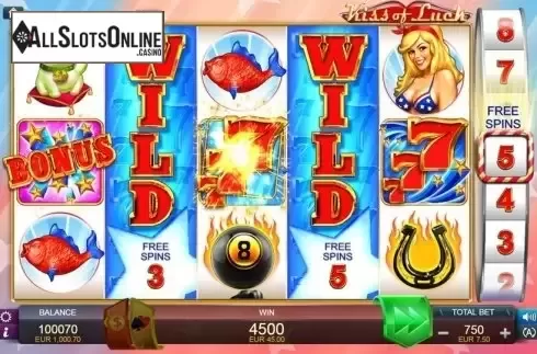 Game screen 3. Kiss of Luck from FUGA Gaming