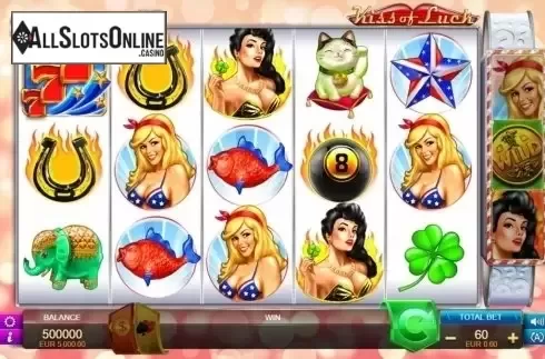 Reels screen. Kiss of Luck from FUGA Gaming