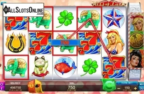 Game screen 1. Kiss of Luck from FUGA Gaming