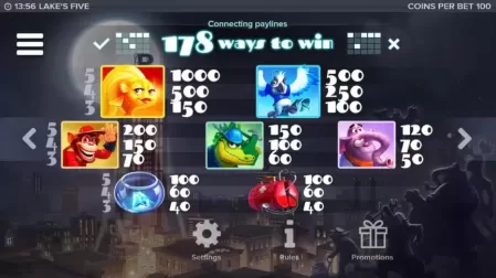 Lake’s Five slot screenshot 2