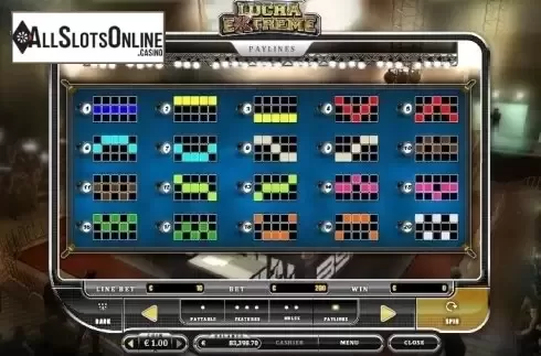 Paylines. Lucha Extreme from Oryx