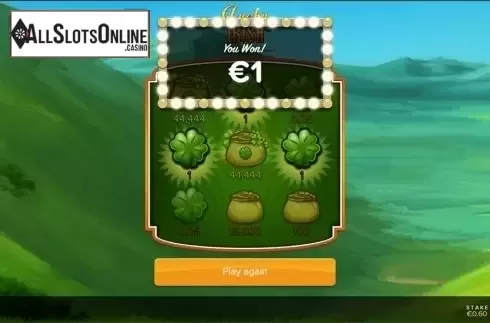 Win screen. Lucky Irish from Bally
