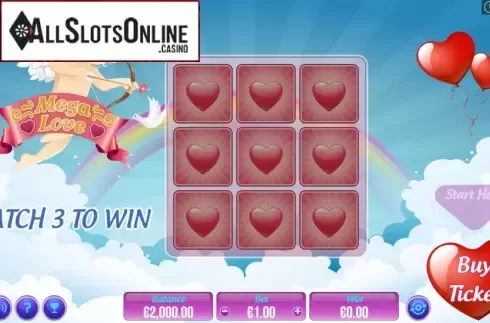 Game Screen 1. Mega Love Scratch from Pariplay