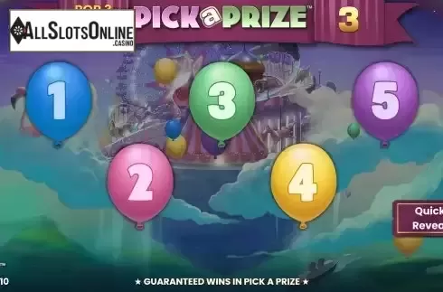 Bonus Game Pick Object Screen