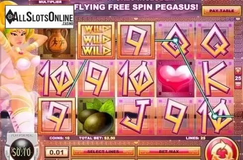 Wild Win screen. Mighty Aphrodite from Rival Gaming