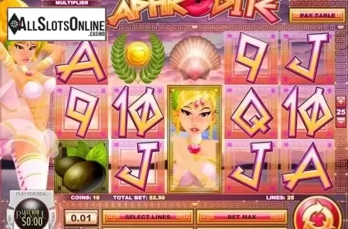 Game Workflow screen. Mighty Aphrodite from Rival Gaming