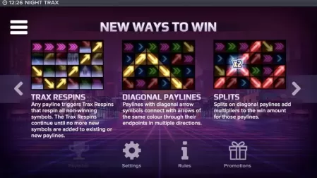 Night Trax slot screenshot 10