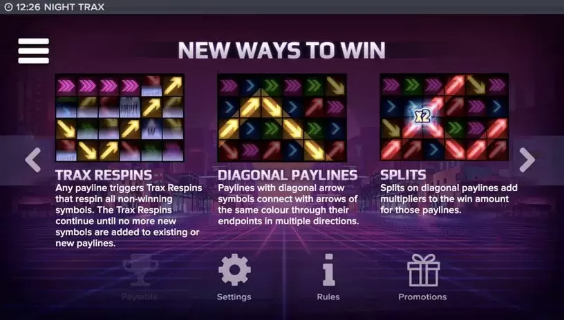 Night Trax slot screenshot 10