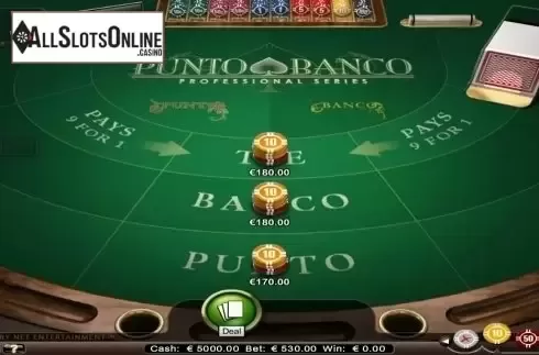 Game Screen. Punto Banco Professional Series High Limit from NetEnt