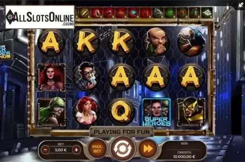 Reel Screen. Real Life Super Heroes Bonus from Spinmatic