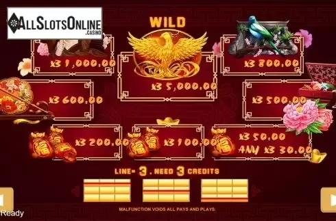 Paytable . Rich and Happy from PlayStar
