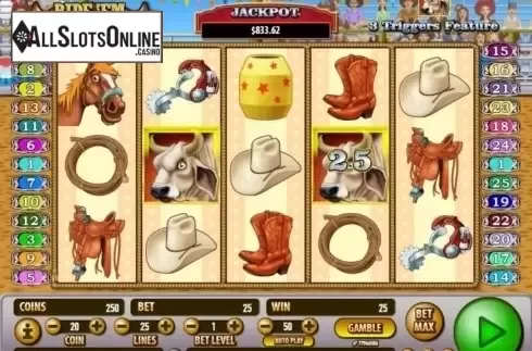 Win Screen. Ride 'em Cowboy from Habanero