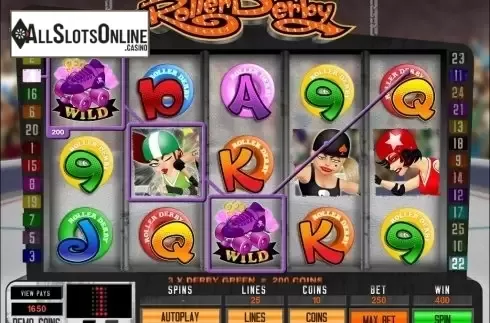 Screen7. Roller Derby from Microgaming