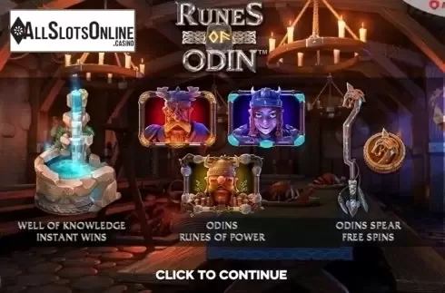Start Screen. Runes of Odin from Nucleus Gaming