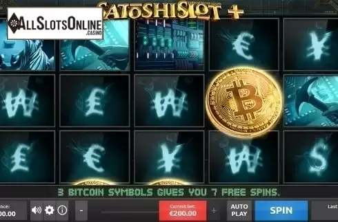 Reels screen. SatoshiSlot + from Rakki