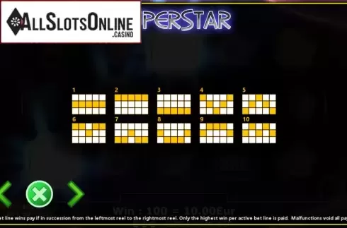 Paylines. Super Star from Fils Game