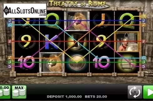 Paylines. Theatre of Rome from Merkur