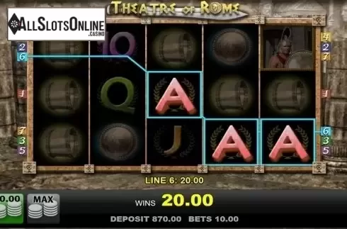 Win screen. Theatre of Rome from Merkur