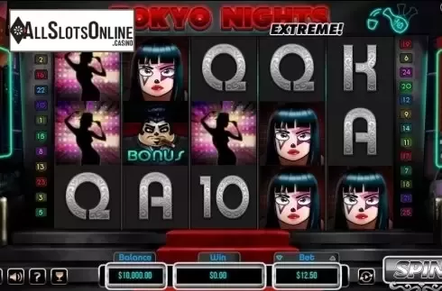 Game Workflow screen. Tokyo Nights from Pariplay