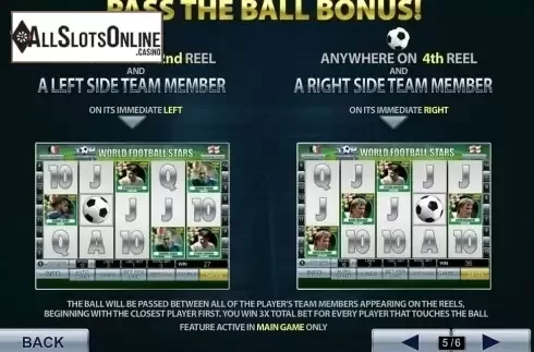 Paytable 5. Top Trumps World Football Stars from Playtech