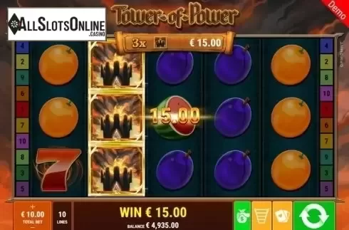 Win Screen 2. Tower of Power from Gamomat