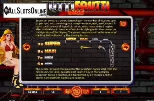 Game Features screen 2