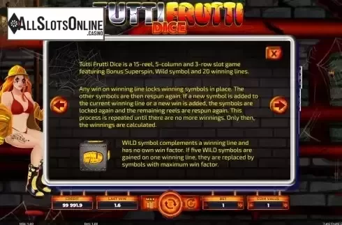 Game Features screen