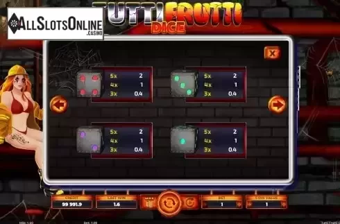 Pay Table screen 2