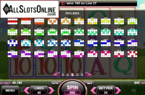 Paylines. Valley of Pixies from Spin Games