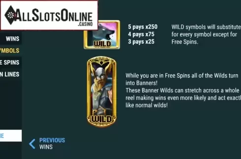 Wilds. Viking Lightning Spins from Slot Factory