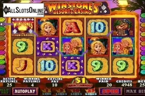 Win Screen 2. Winstones from Roxor Gaming