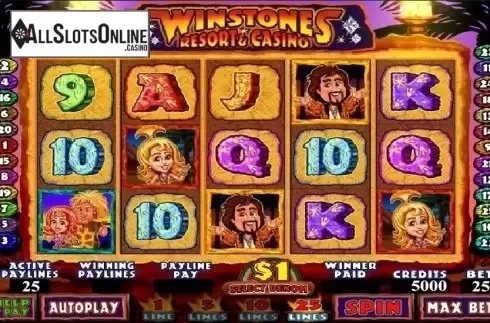 Game Workflow screen. Winstones from Roxor Gaming