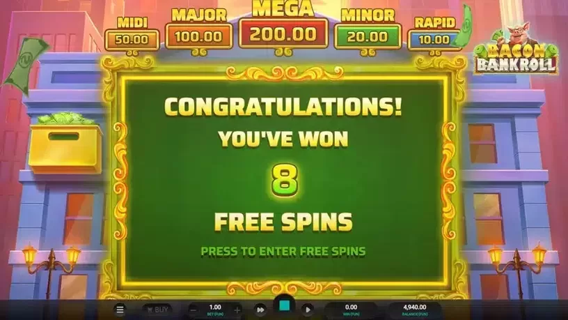 Bacon Bankroll slot screenshot 3