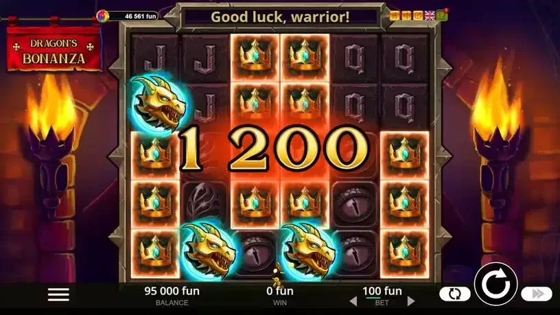 Dragon's Bonanza slot screenshot 2