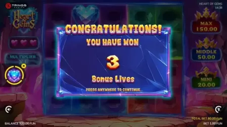 Heart of Gems slot screenshot 3