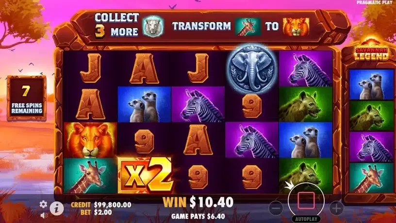 Savannah Legend slot screenshot 4