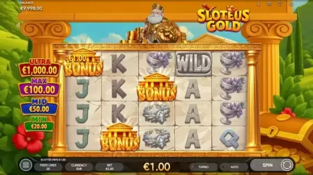 Sloteus Gold slot screenshot 2