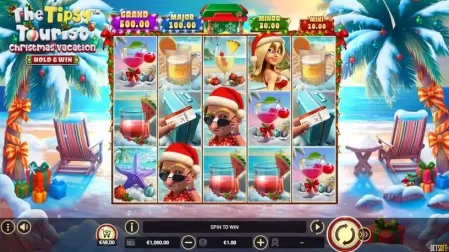 The Tipsy Tourist: Christmas Vacation – Hold & Win slot screenshot 1