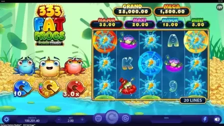 333 Fat Frogs Power Combo slot screenshot 2