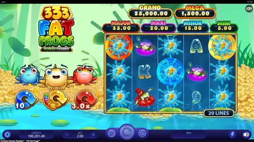 333 Fat Frogs Power Combo slot screenshot 2
