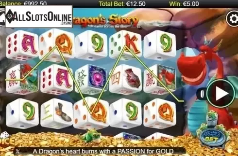Win Screen. A Dragon's Story Dice from NextGen