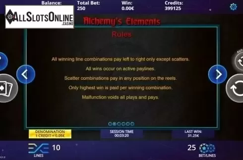 Game Rules. Alchemy's Elements from DLV